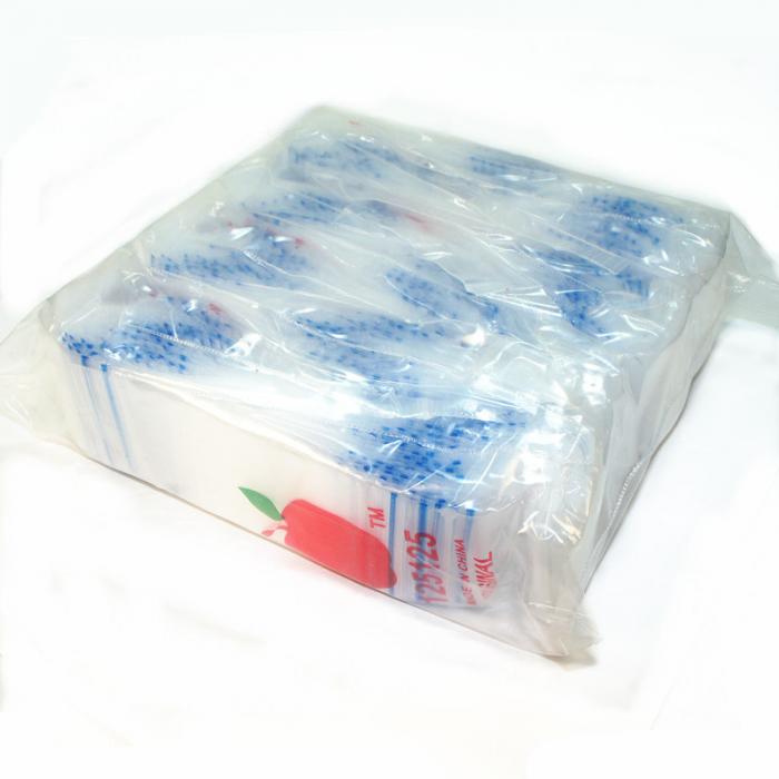 1000 Apple125125 Resealable Plastic Bags Clear 32x32mm