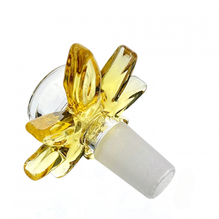 WEGE Yellow Weed Glass Cone 14mm