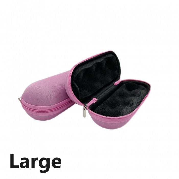 Pink Large Glass Pipe Pouch Case With Zip Lock