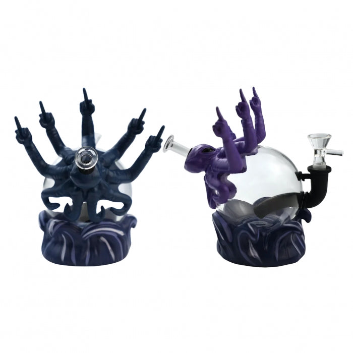 Evil Octopus 3D Silicone Glass Water Pipes 19cm