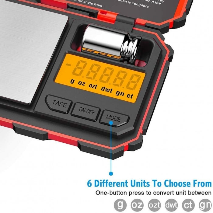 Precision Tuff Digital Pocket Scale Red 0.01g