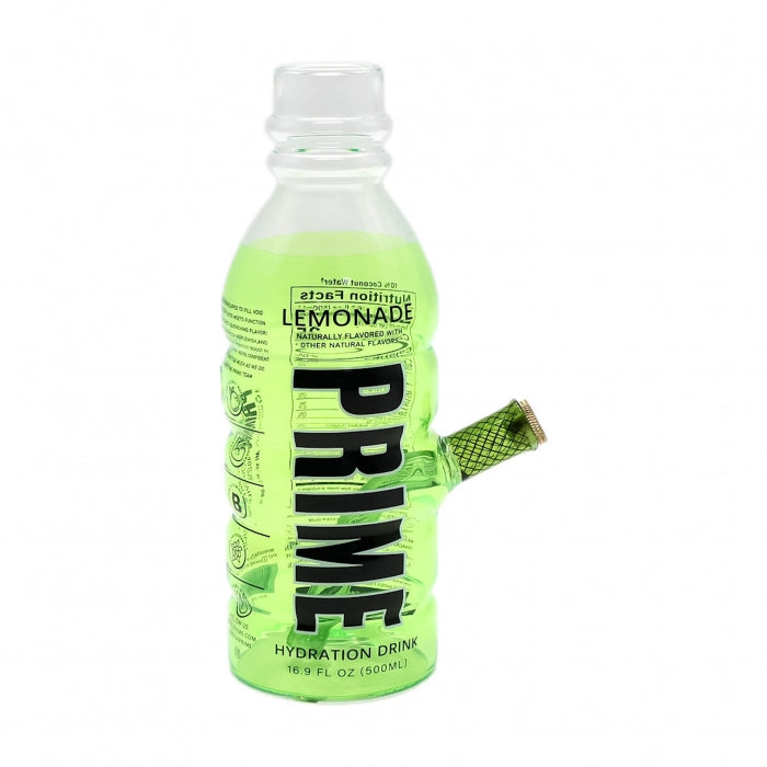 Prime Bottle Glass Bong Water Pipe 20cm Green