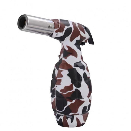 White Camouflage Longstar Flamethrower Grenade Giant Jet Lighter