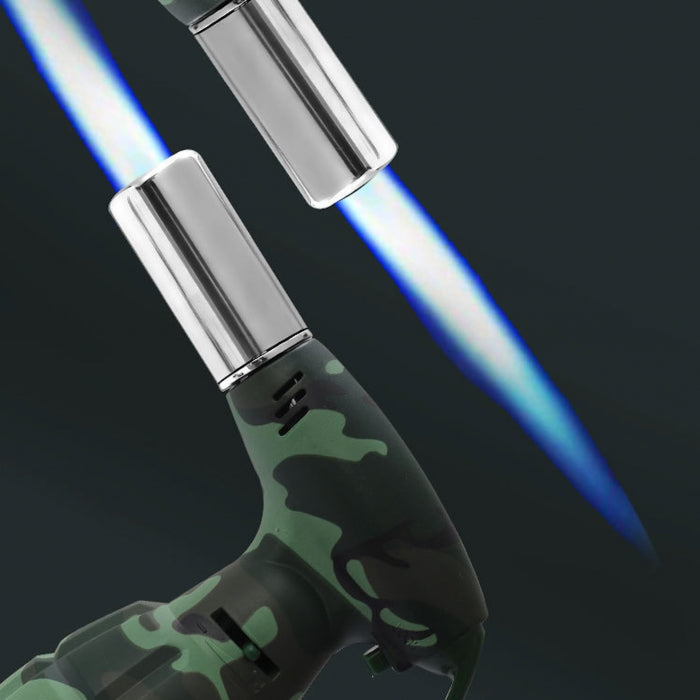 White Camouflage Longstar Flamethrower Grenade Giant Jet Lighter