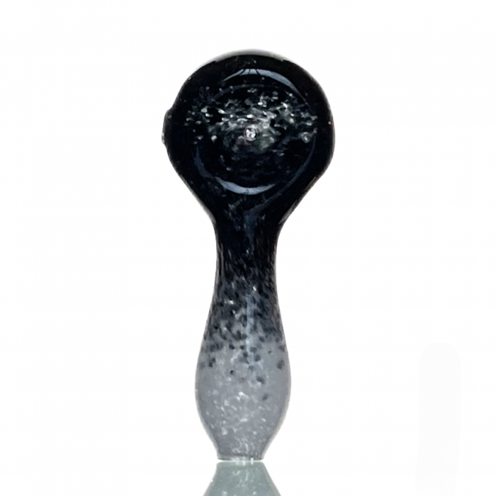 Frit Glass Hand Dry Pipe 10cm Black