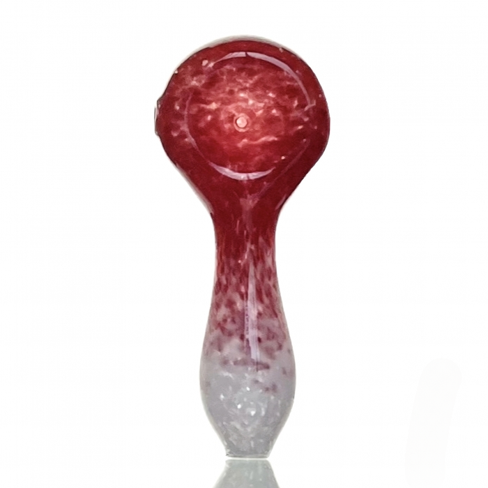 Frit Glass Hand Dry Pipe 10cm Red