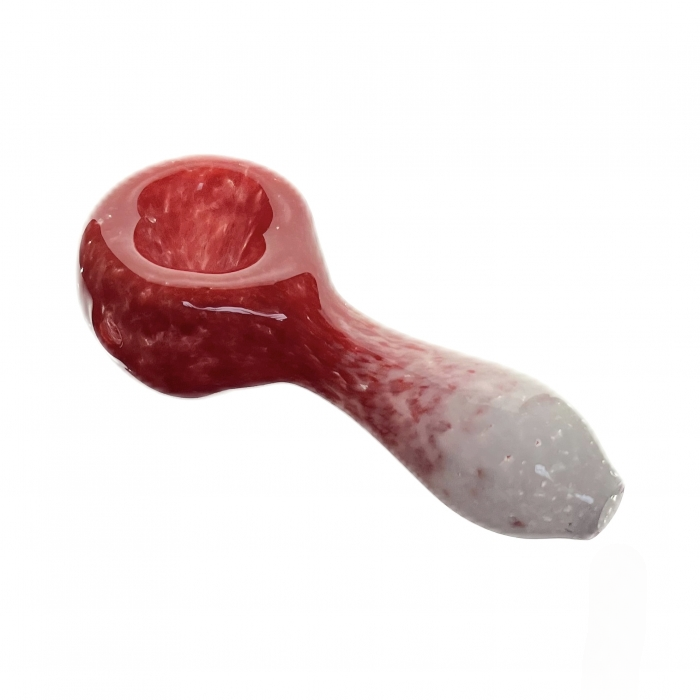 Frit Glass Hand Dry Pipe 10cm Red
