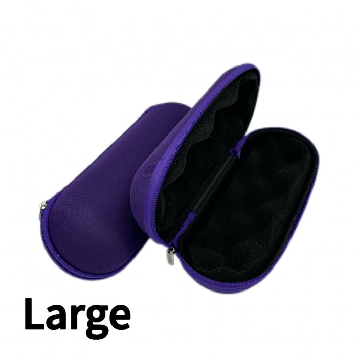 Purple Large Glass Pipe Pouch Case With Zip Lock