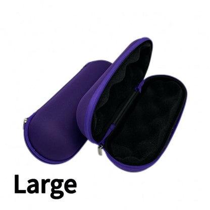 Purple Large Glass Pipe Pouch Case With Zip Lock