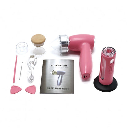High End Electric Herb Grinder Kit With Accessories Pink