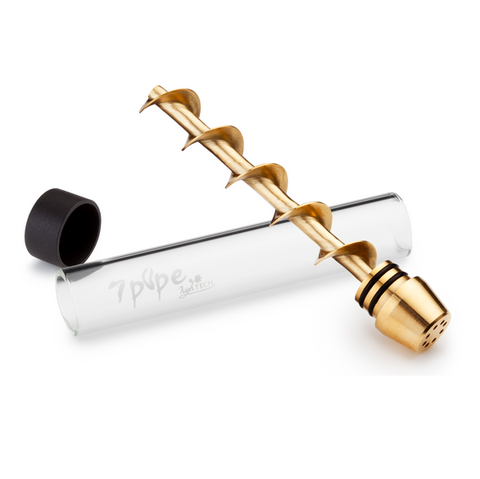 7Pipe Twist Glass Blunt Gold