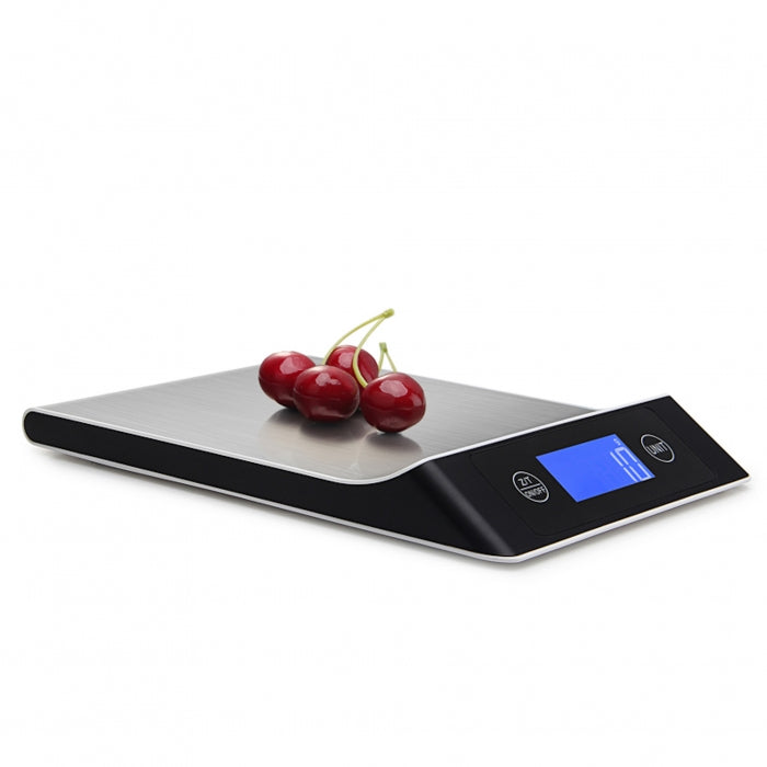 Large Electronic Kitchen Scales Stainless Steel Surface 1g_15kg