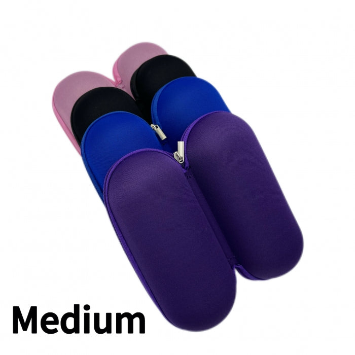 Four Pack Medium Glass Pipe Pouch Case With Zip Lock