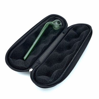 XLarge Glass Pipe Pouch Case With Zip Lock Black
