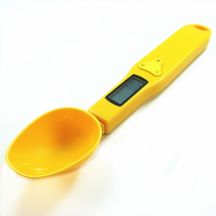 Innovative LCD Display Kitchen Spoon Digital Scale 0.1g_500g Yellow