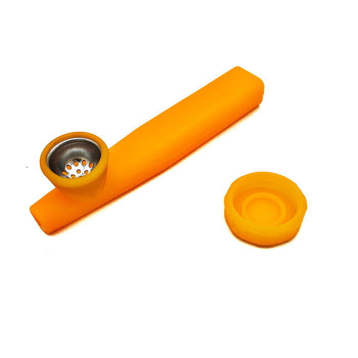 Kazili Silicone Hand Smoking Pipe Orange