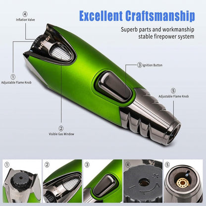 Jobon Rocket Torch Zinc Alloy Jet Flame Lighter Blue