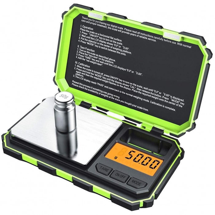 Precision Tuff Digital Pocket Scale Green 0.01g