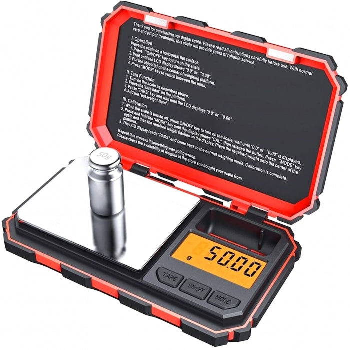 Precision Tuff Digital Pocket Scale Red 0.01g